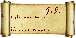 Gyömrei Jella névjegykártya